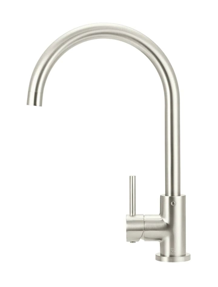 Meir Kitchen Tap Meir Round Gooseneck Kitchen Mixer | Brushed Nickel