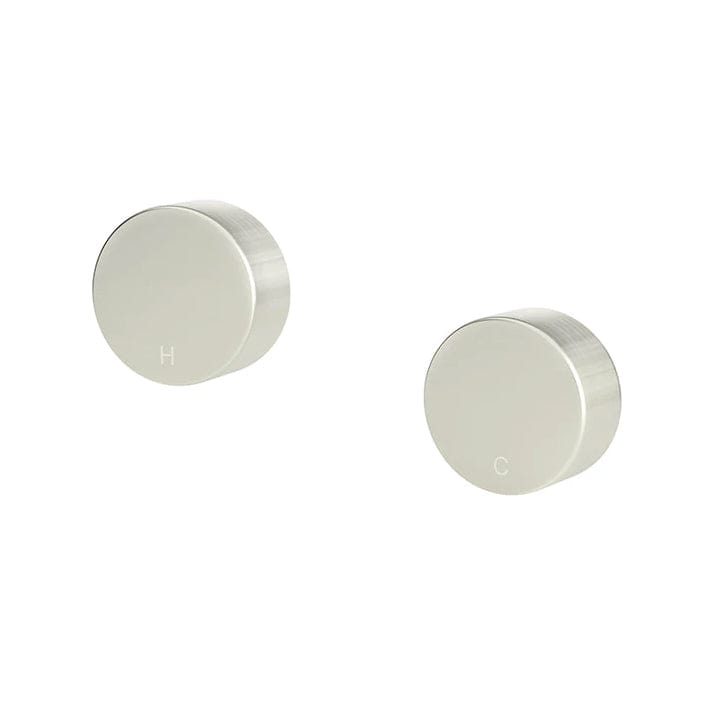 Meir Bathroom tapware Meir Circular Wall Taps | Brushed Nickel