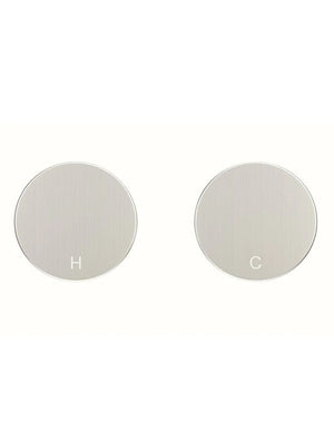 Meir Bathroom tapware Meir Circular Wall Taps | Brushed Nickel