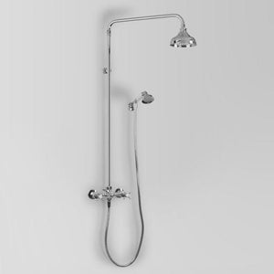 Astra Walker Showers Astra Walker Olde English Exposed Shower Set with Taps, Diverter & Single Function Hand Shower on Wall Hook