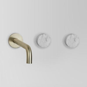 Astra Walker Basin Taps Astra Walker Assemble Wall Set Offset with 150mm Spout | Marble Handle