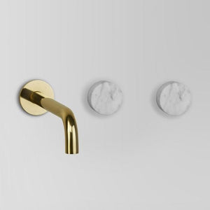 Astra Walker Basin Taps Astra Walker Assemble Wall Set Offset with 200mm Spout | Marble Handle