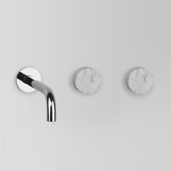 Astra Walker Basin Taps Astra Walker Assemble Wall Set Offset with 200mm Spout | Marble Handle