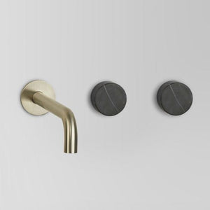 Astra Walker Basin Taps Astra Walker Assemble Wall Set Offset with 200mm Spout | Marble Handle