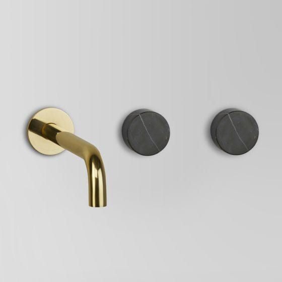 Astra Walker Basin Taps Astra Walker Assemble Wall Set Offset with 200mm Spout | Marble Handle