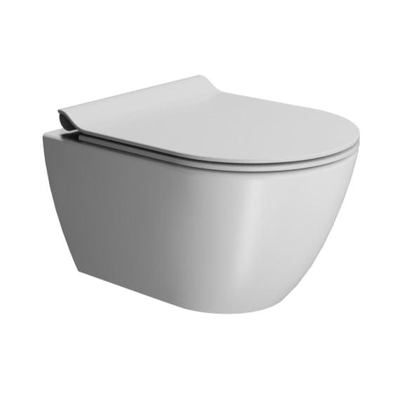 Astra Walker Toilet Astra Walker Pura Petite Wall Mounted Swirlflush Toilet with Slim Seat | Matte White