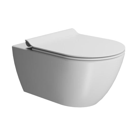 Astra Walker Toilet Astra Walker Pura Wall Mounted Swirlflush Toilet with Slim Seat | Matte White