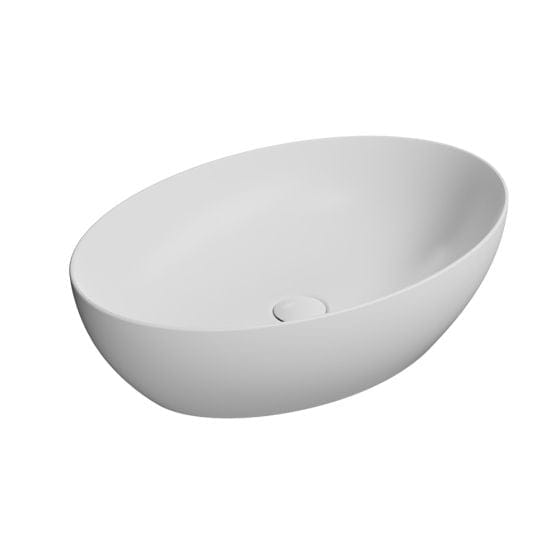 Astra Walker Basins Astra Walker Pura 600 Oval Vessel Basin | Matte White