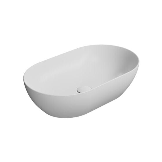 Astra Walker Basins Astra Walker Pura 600 Extra Wide Oval Vessel Basin | Matte White