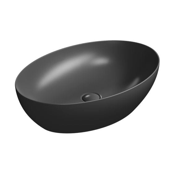 Astra Walker Basins Astra Walker Pura 600 Oval Vessel Basin | Ardesia Black