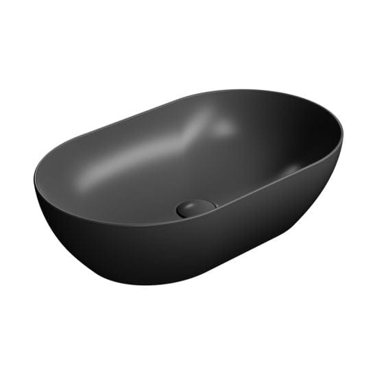 Astra Walker Basins Astra Walker Pura 600 Extra Wide Oval Vessel Basin | Ardesia Black