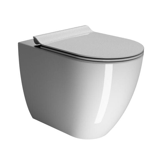 Astra Walker Toilet Astra Walker Pura Floor Mounted Swirlflush Toilet with Slim Seat | Gloss White