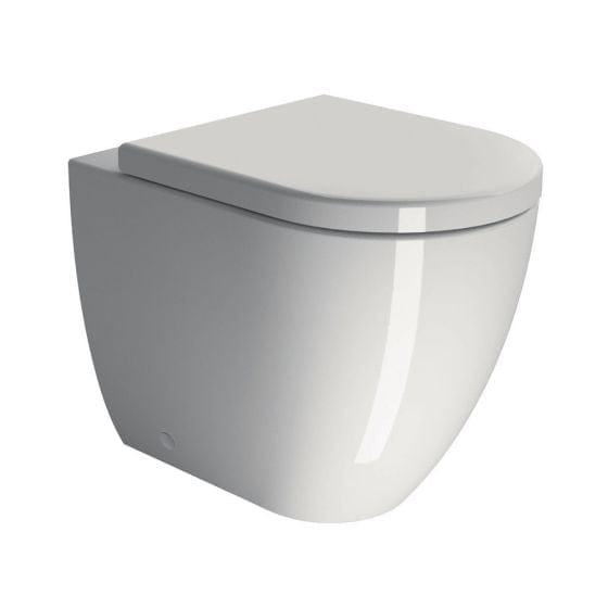 Astra Walker Toilet Astra Walker Pura Floor Mounted Swirlflush Toilet with Thick Seat | Gloss White