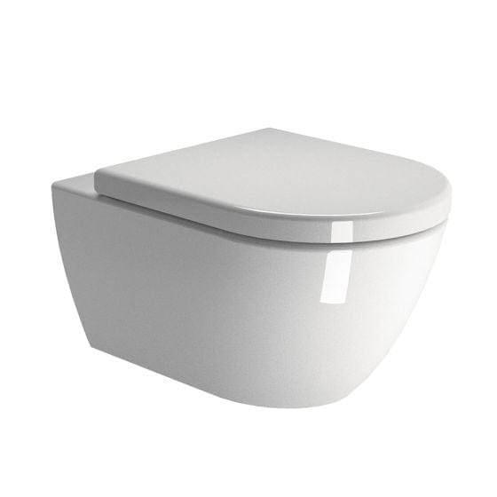 Astra Walker Toilet Astra Walker Pura Wall Mounted Swirlflush Toilet with Thick Seat | Gloss White