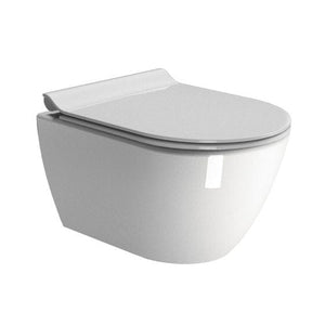 Astra Walker Toilet Astra Walker Pura Petite Wall Mounted Swirlflush Toilet with Slim Seat | Gloss White