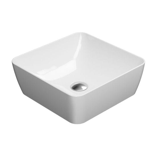 Astra Walker Basins Astra Walker Pura 380 Square Vessel Basin | Gloss White