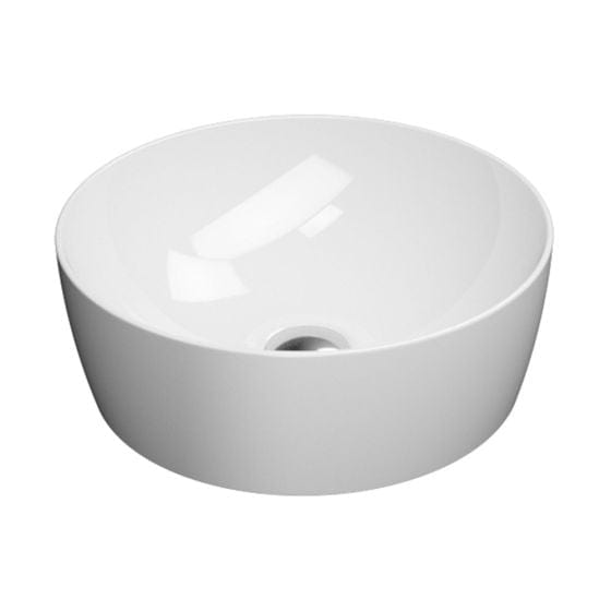 Astra Walker Basins Astra Walker Pura 400 Round Vessel Basin | Gloss White