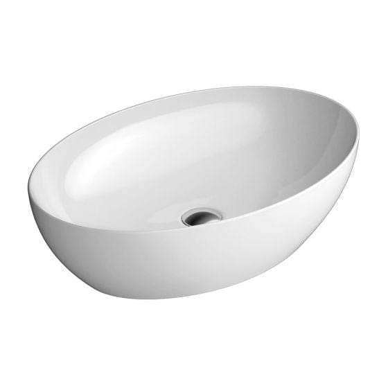 Astra Walker Basins Astra Walker Pura 600 Oval Vessel Basin | Gloss White