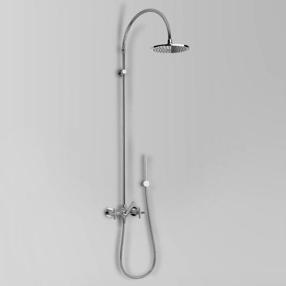 Astra Walker Shower Astra Walker Icon + Exposed Shower Set with Taps, Diverter & Single Function Hand Shower on Wall Hook