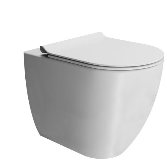 Astra Walker Toilet Astra Walker Pura Floor Mounted Swirlflush Toilet with Slim Seat | Matte White