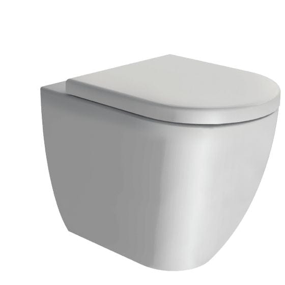 Astra Walker Toilet Astra Walker Pura Floor Mounted Swirlflush Toilet with Thick Seat | Matte White