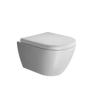 Astra Walker Toilet Astra Walker Pura Petite Wall Mounted Swirlflush Toilet with Thick Seat | Matte White
