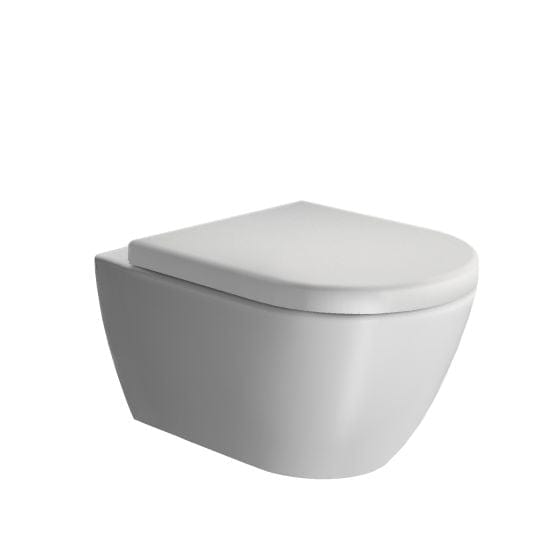 Astra Walker Toilet Astra Walker Pura Wall Mounted Swirlflush Toilet with Thick Seat | Matte White