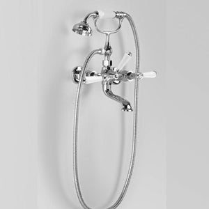 Astra Walker Bath Taps Astra Walker Olde English Wall Mounted Bath Mixer with Single Function Hand Shower