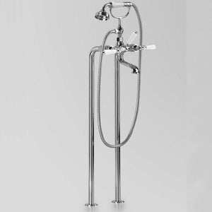 Astra Walker Bath Taps Astra Walker Olde English Floor Mounted Bath Mixer with Single Function Hand Shower