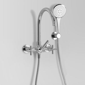 Astra Walker Bath Taps Astra Walker Icon + Wall Mounted Bath Mixer with Multi-Function Hand Shower