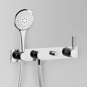 Astra Walker Wall Mixers Astra Walker Icon + Lever Multi-Function Hand Shower & Mixer with Diverter on Backplate