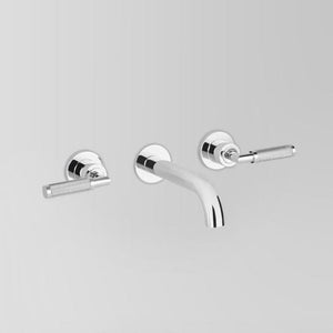 Astra Walker Basin Taps Astra Walker Knurled Icon + Lever Wall Set with 200mm Spout