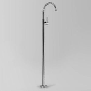 Astra Walker Basin Taps Astra Walker Knurled Icon + Lever Gooseneck Floor Mounted Basin Mixer