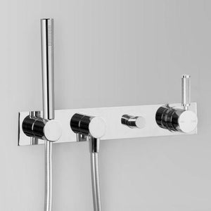 Astra Walker Showers Astra Walker Knurled Icon + Lever Single Function Hand Shower & Mixer with Diverter on Backplate