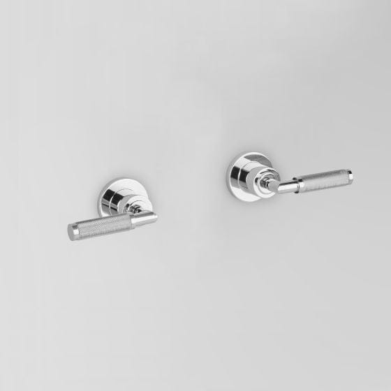 Astra Walker Wall Mixers Astra Walker Knurled Icon + Lever Wall Tap Set