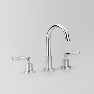 Astra Walker Basin Taps Astra Walker Knurled Icon + Lever Gooseneck Basin Set with 117mm Spout