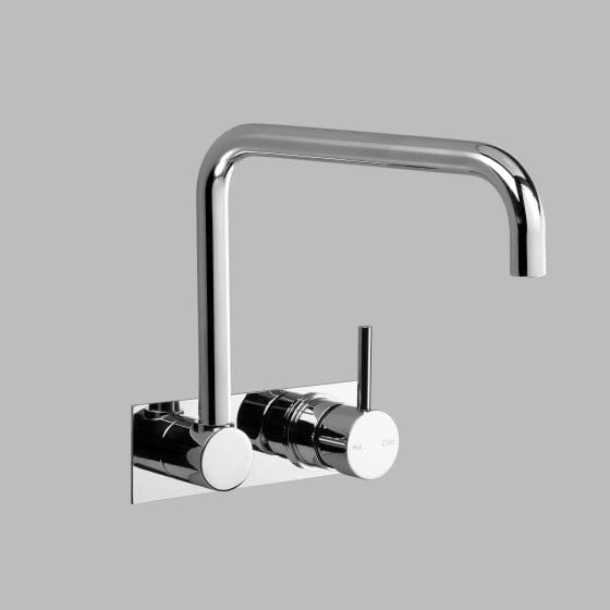 Astra Walker Basin Taps Astra Walker Icon Wall Mixer Set on Backplate