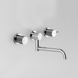 Astra Walker Basin Taps Astra Walker Icon Wall Set with 205mm Underslung Swivel Spout