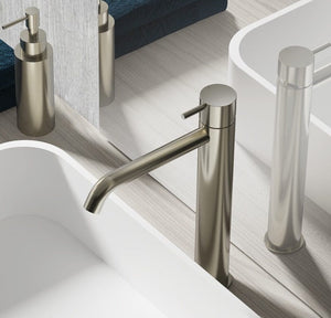 Plumbline Basin Taps Buddy High Curved Spout Basin Mixer