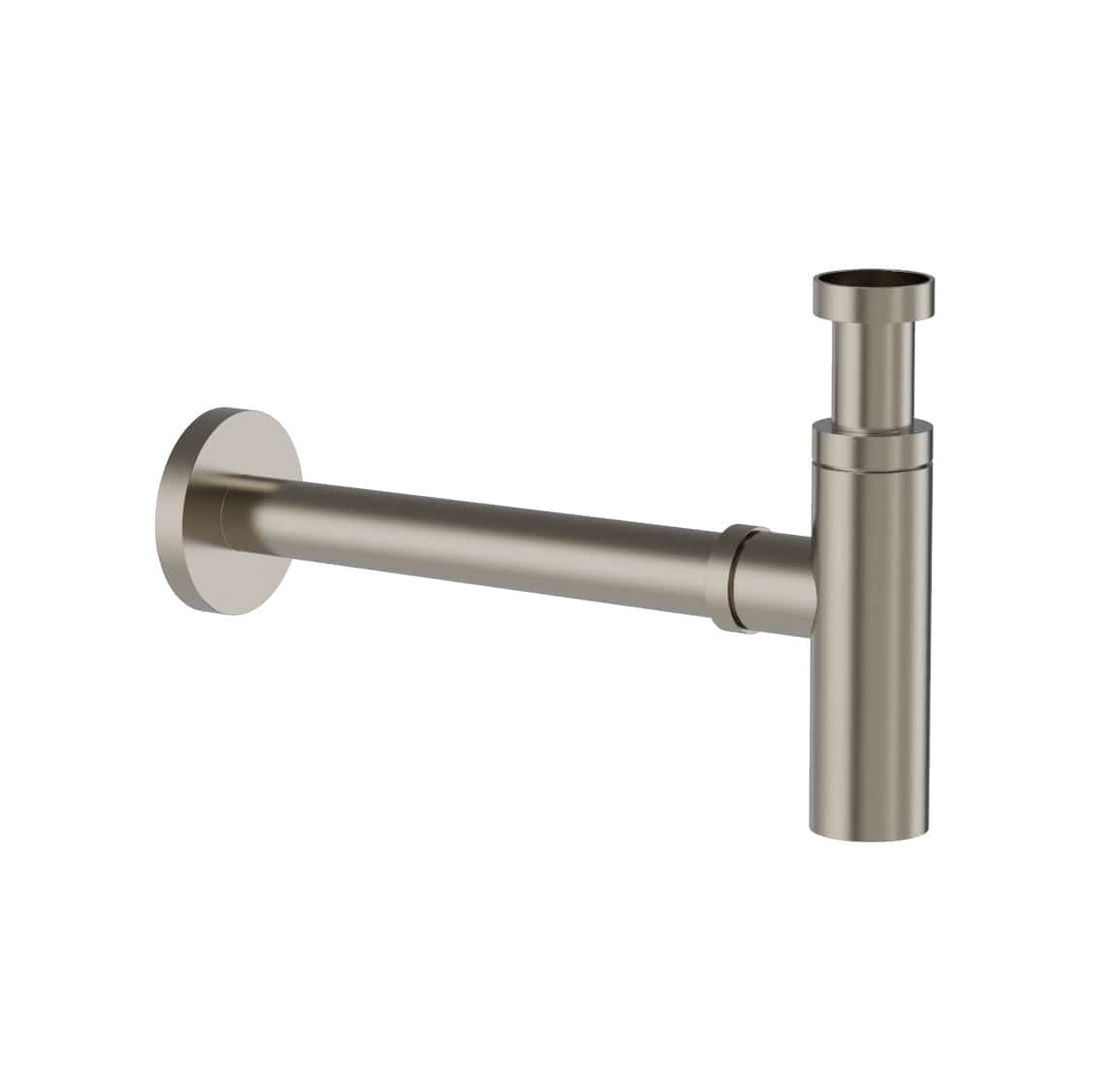 Plumbline Bottle Traps Progetto Deluxe Bottle Trap 32mm | Brushed Nickel