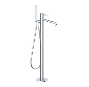 Plumbline Bath Taps Tube Floor Mount Bath Filler with Handshower