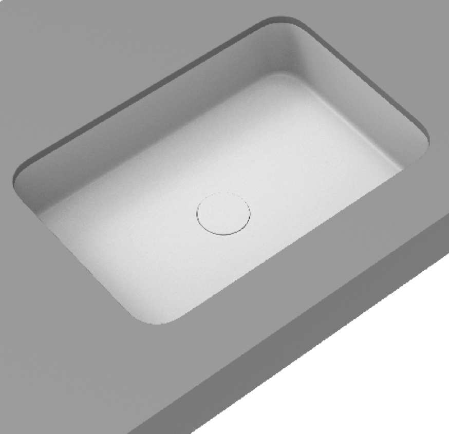 Plumbline Basins Super-Thin Rectangle Undermount Basin