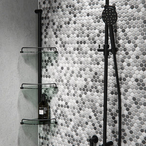 Plumbline Bathroom Accessories Progetto 3 Tier Shower Caddy | Matte Black