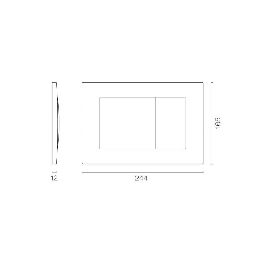 Plumbline Flush Plate Speedo Metal Flush Panel | Gunmetal