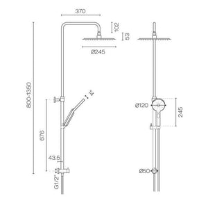 Plumbline Showers Tube Shower Column