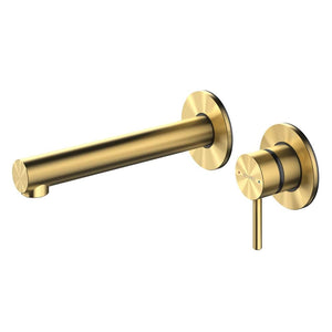 Methven Basin Taps Methven Tūroa Wall Mounted Basin Mixer with Spout | Brushed Gold