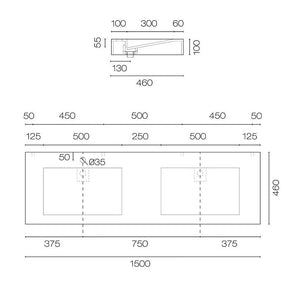 Plumbline Basins Minerva 1500 Double Basin